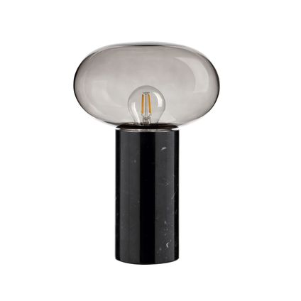 Dyberg Larsen tafellamp Marble zwart glas E27 40W