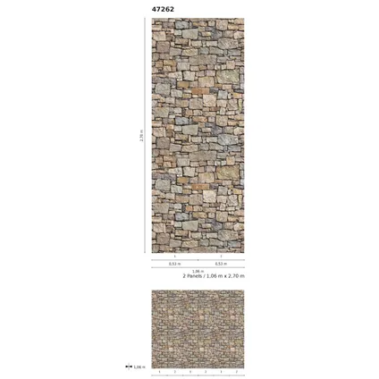Smart art fotobehang stenen muur 5