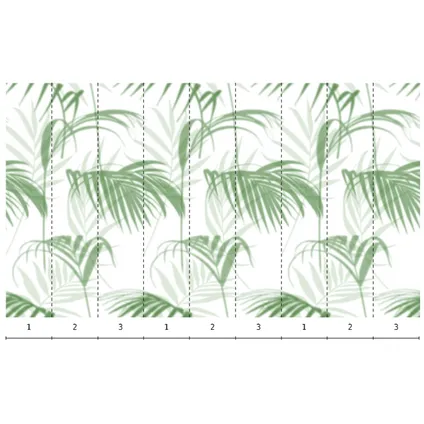 Smart art fotobehang vervaagde palmbladeren 3