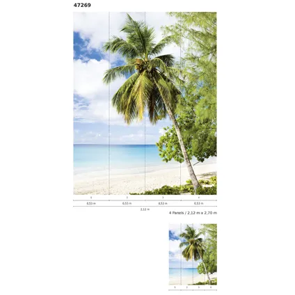Smart art fotobehang palmboom strand 5