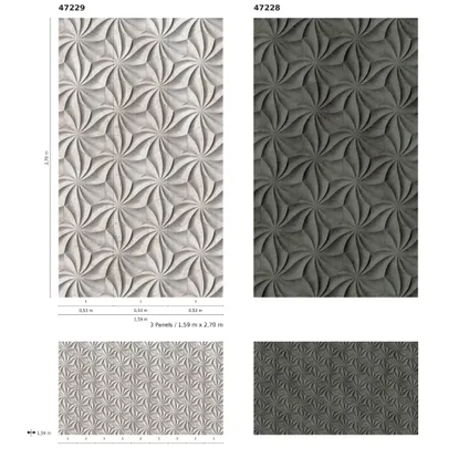 Smart art fotobehang grafisch patroon in cement 4