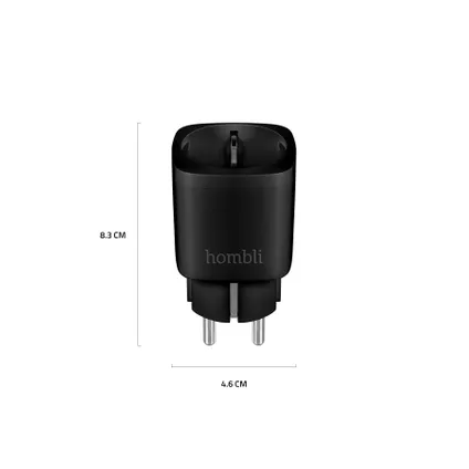 Hombli Smart Socket slimme stekker zwart 230V 6