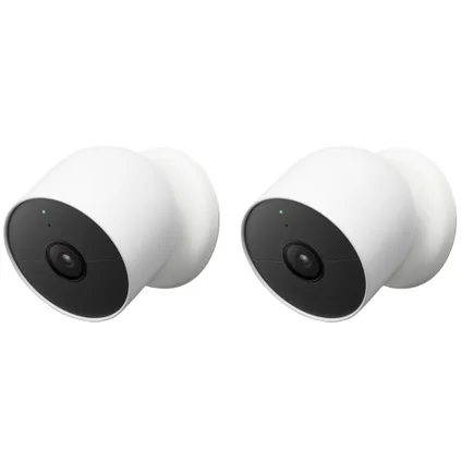 Caméra de sécurité Google Nest lot de 2 intérieure/extérieure