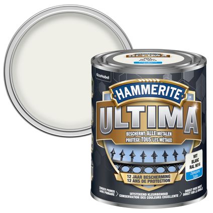 Hammerite metaallak Ultima wit zijdeglans 750ml