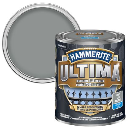 Laque métal Hammerite Ultima gris satin 750ml