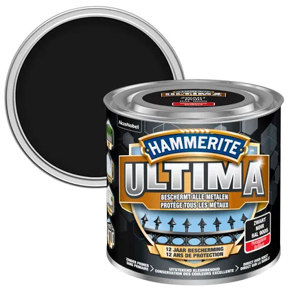 Laque métal Hammerite Ultima noir brillant 250ml