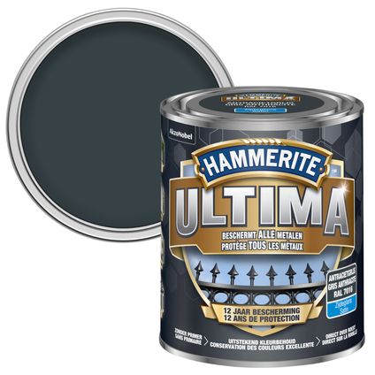 Laque métal Hammerite Ultima gris anthracite satin 750ml