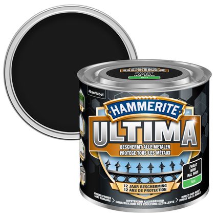 Laque métal Hammerite Ultima noir mat 250ml