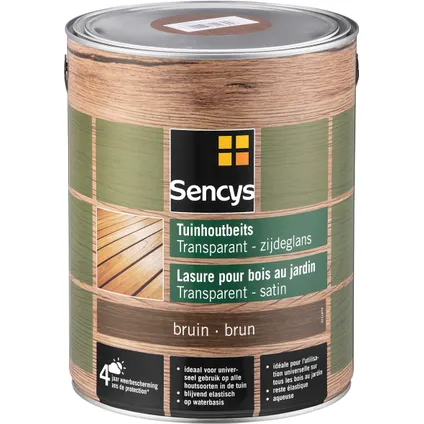 Lasure bois de jardin Sencys transparente brun 5L 2