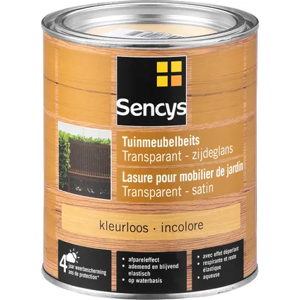 Sencys tuinmeubelbeits semi-tranparant kleurloos 750ml 2