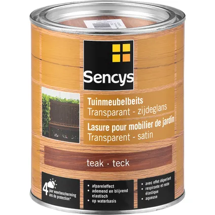 Sencys tuinmeubelbeits semi-tranparant teak 750ml 2