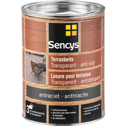 Sencys terrasbeits anti-slip antraciet 2,5L 2