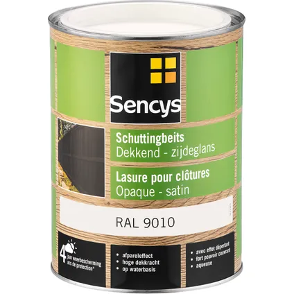 Lasure pour clôture Sencys opaque RAL9010 2,5L 2