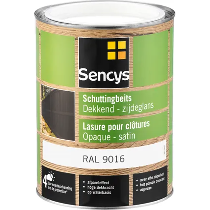 Lasure pour clôture Sencys opaque RAL9016 2,5L 2