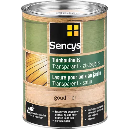 Sencys tuinhoutbeits semi-transparant metal gold 2,5L 2