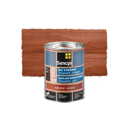 Sencys beits ramen en deuren semi-transparant zijdeglans mahonie 2,5L 2