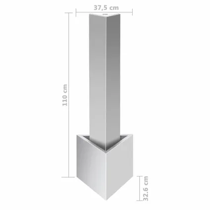 VidaXL tuinfontein 37,7x32,6x110cm roestvrij staal zilverkleurig 18