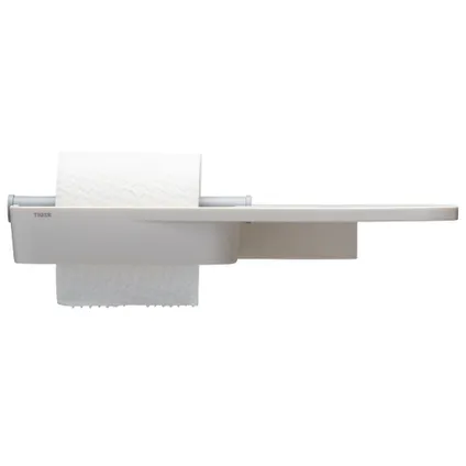 Porte-rouleau papier toilette Tiger Tess avec tablette blanc/gris clair 3