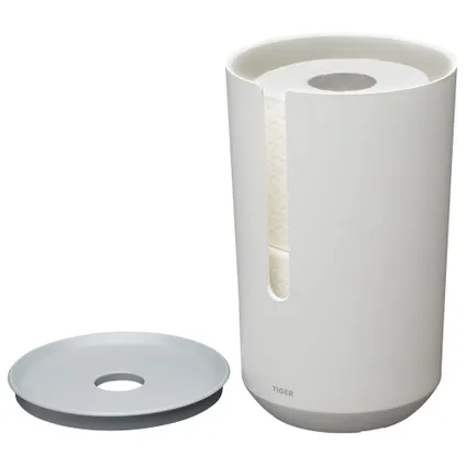 Porte-rouleaux papier toilette de réserve Tiger Tess avec couvercle à poser blanc/gris clair 3
