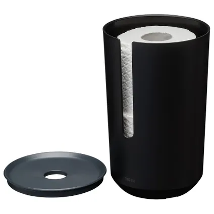 Porte-rouleaux papier toilette de réserve Tiger Tess avec couvercle à poser noir/anthracite 3