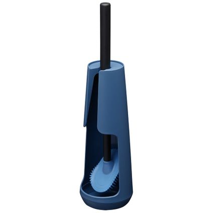 Porte-brosse WC Tiger Tess autoportante avec brosse flexible Swoop® bleu/noir
