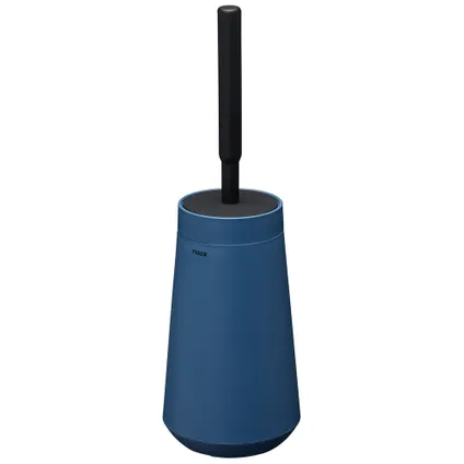 Porte-brosse WC Tiger Tess avec brosse flexible Swoop® bleu/noir