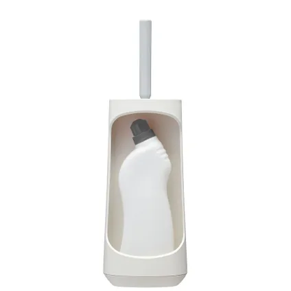 Tiger Tess toiletborstelhouder met opbergfunctie vrijstaand en Swoop® borstel flexibel wit/lichtgrijs 2