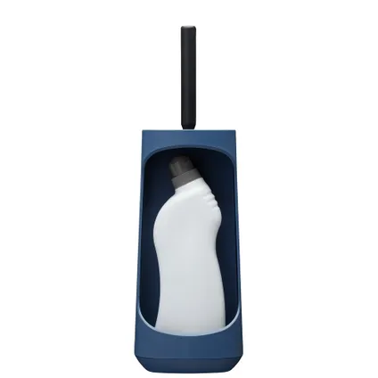 Tiger Tess toiletborstelhouder met opbergfunctie vrijstaand en Swoop® borstel flexibel blauw/zwart 2