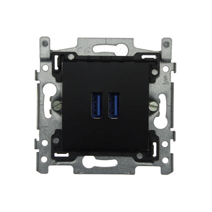Chargeur USB Niko smart Intense noir mat