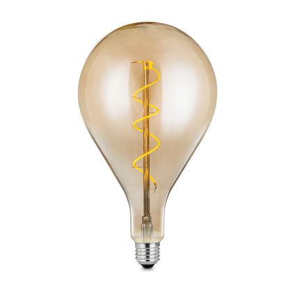 Lampe à filament LED Home Sweet Home Deco Pear Spiral E27 ambre 1W
