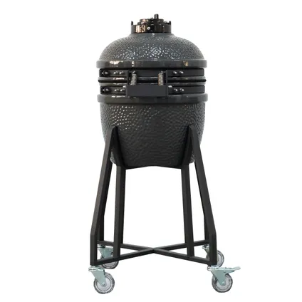 Keramisch barbecue Kamado zwart 63x53x101cm 8