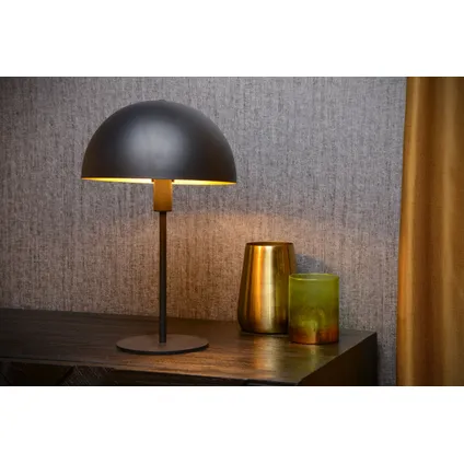 Lucide tafellamp Siemon zwart Ø25cm E14 6