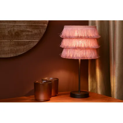 Lucide tafellamp Extravaganza Togo roze Ø18cm E14 3