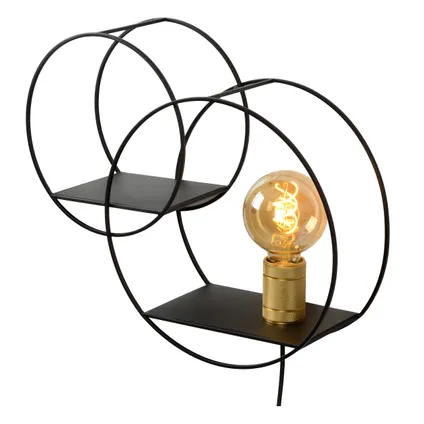 Lucide wandlamp Circle zwart E27 5