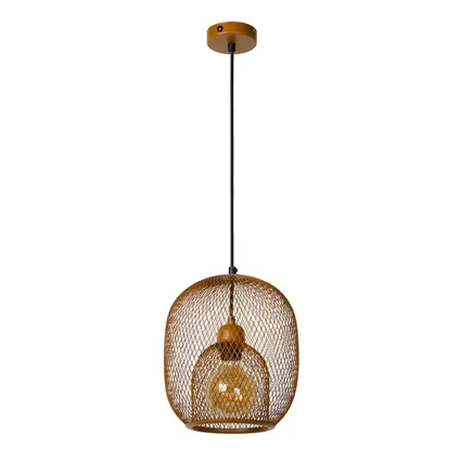 Lucide hanglamp Jerrel bruin Ø25cm E27 2