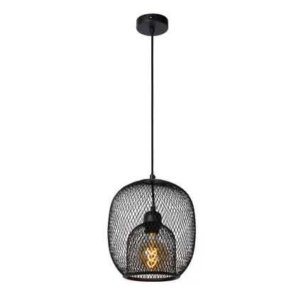 Lucide hanglamp Jerrel zwart Ø25cm E27