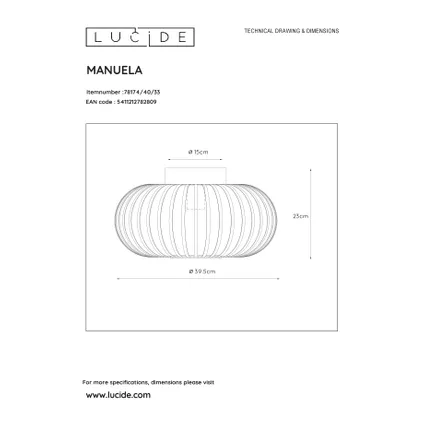 Lucide plafondlamp Manuela groen Ø40cm E27 5