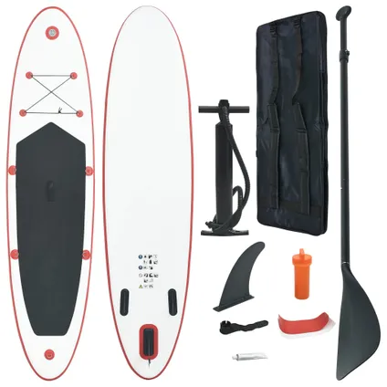 VidaXL paddleboard set opblaasbaar rood-wit 300cm