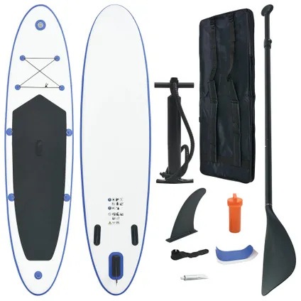 VidaXL paddleboard set opblaasbaar blauw-wit 300cm