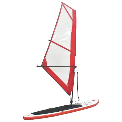 VidaXL paddleboard zeilset opblaasbaar rood-wit 330cm