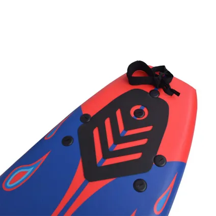 VidaXL surfplank schuim/kunststof blauw-rood 170cm  5