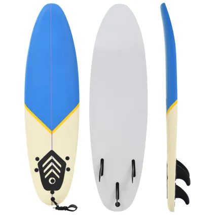 VidaXL surfplank schuim/kunststof blauw-crème 170cm