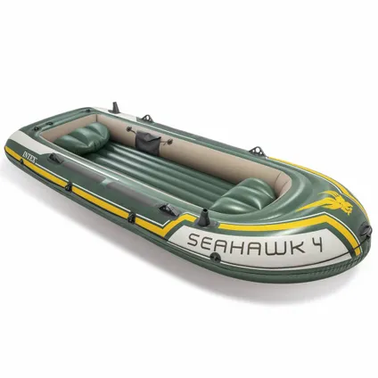 Intex opblaasboot set Seahawk 4 vierpersoons groen-geel 351cm 3