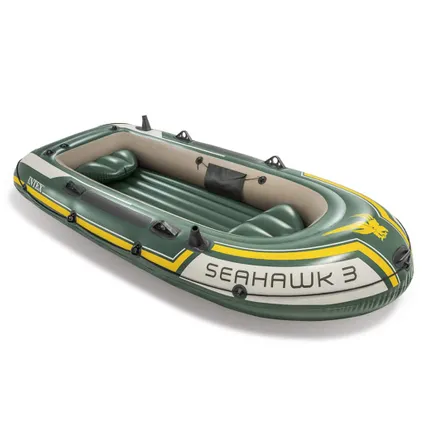 Intex opblaasboot set Seahawk 3 driepersoons groen-geel 295cm 4
