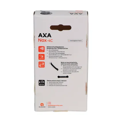 AXA Koplamp Nox City 4 Lux Batterij 
 2