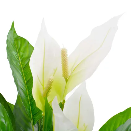 VidaXL kunstplant anthurium + pot groen-wit 90cm 2