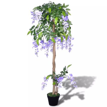 VidaXL kunstplant blauwe regen + pot 120cm