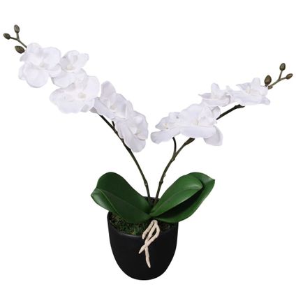 VidaXL kunstplant orchidee + pot wit 30cm