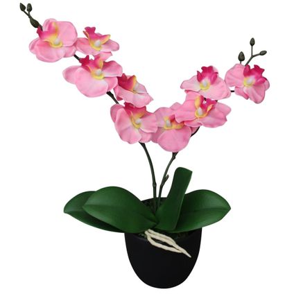 VidaXL kunstplant orchidee + pot roze 30cm