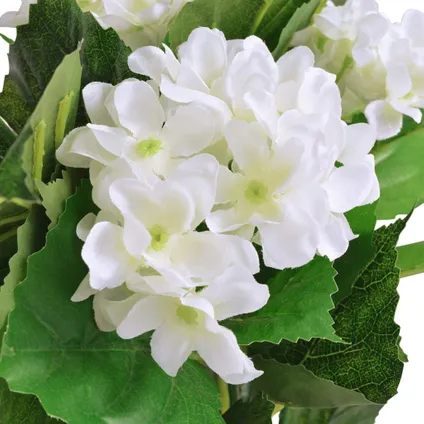 VidaXL kunstplant hortensia + pot wit 60cm 2